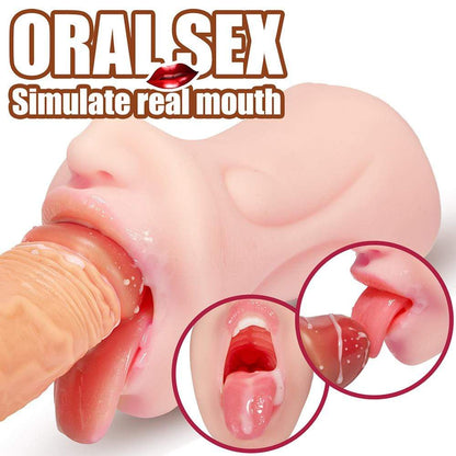 5.9-Inch Realistic Mouth with 3D Teeth and Tongue Pocket Pussy