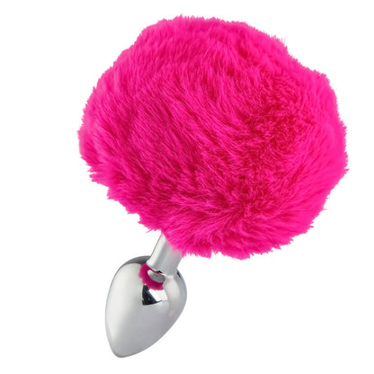 Metal Pink Hairball Base Butt Plug 5.51 Inch