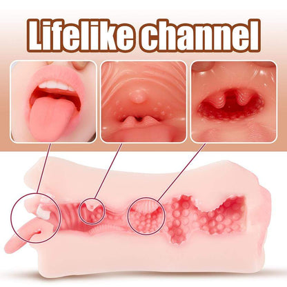 5.9-Inch Realistic Mouth with 3D Teeth and Tongue Pocket Pussy