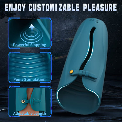 AcmeJoy Belt Design Pulsing Slapping Vibration APP Control Male Masturbator Penis Vibrator Trainer