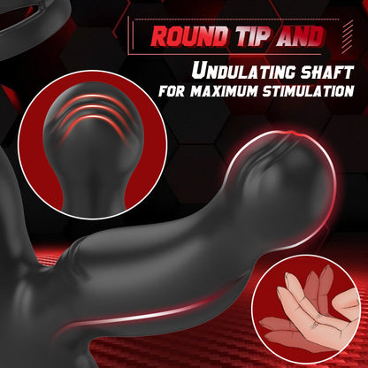 U-GONSER 3-IN-1 Prostate Massager With 11 Vibrations & Dual Penis Ring