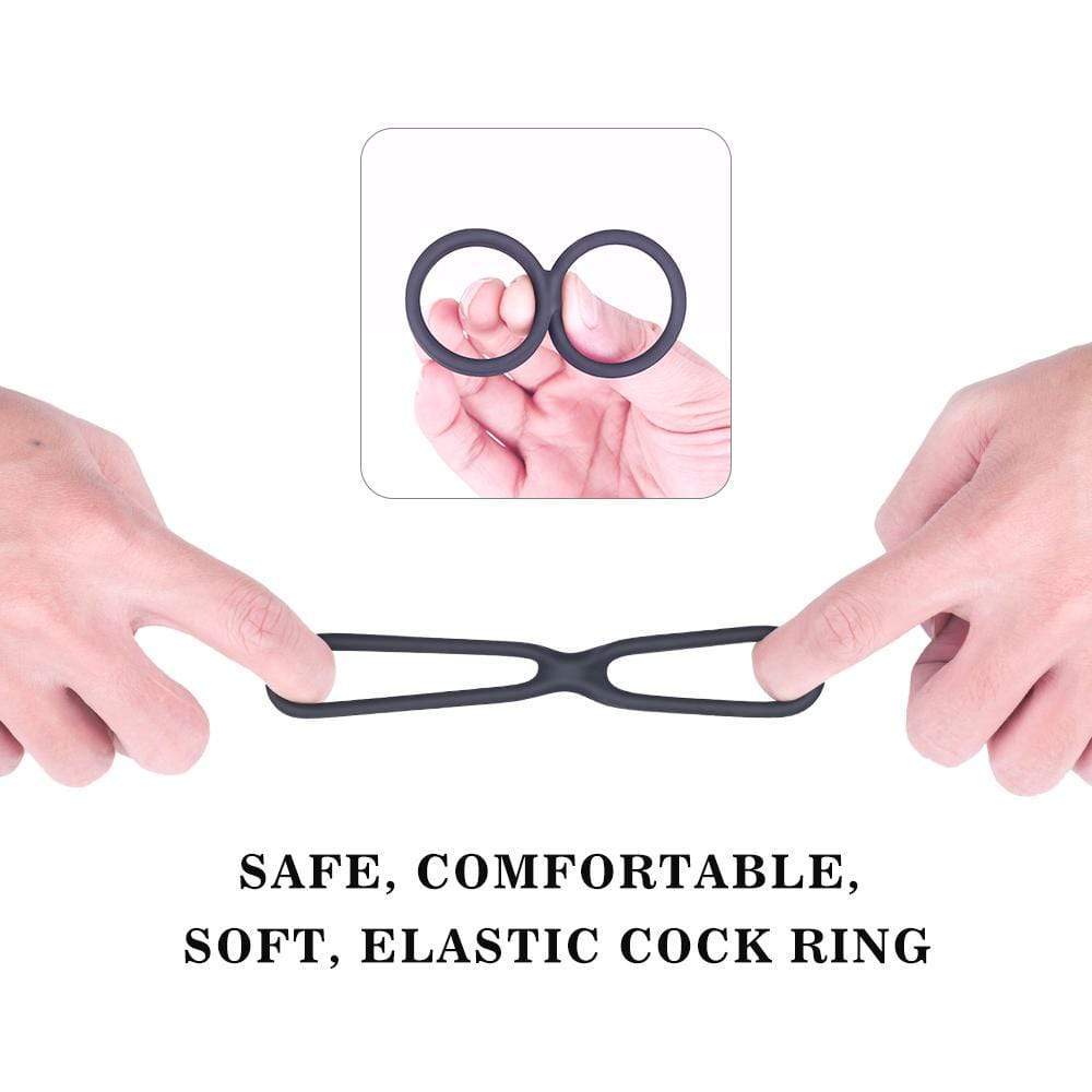 S-HANDE Silicone Erection Enhancing  Dual Penis Ring