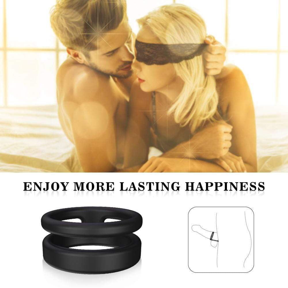 S-HANDE Silicone Erection Enhancing  Dual Penis Ring