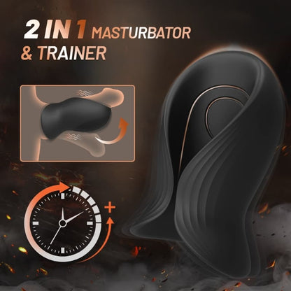 ACMEJOY - 12 Super Vibrating 2 in 1 Male Penis Vibrator