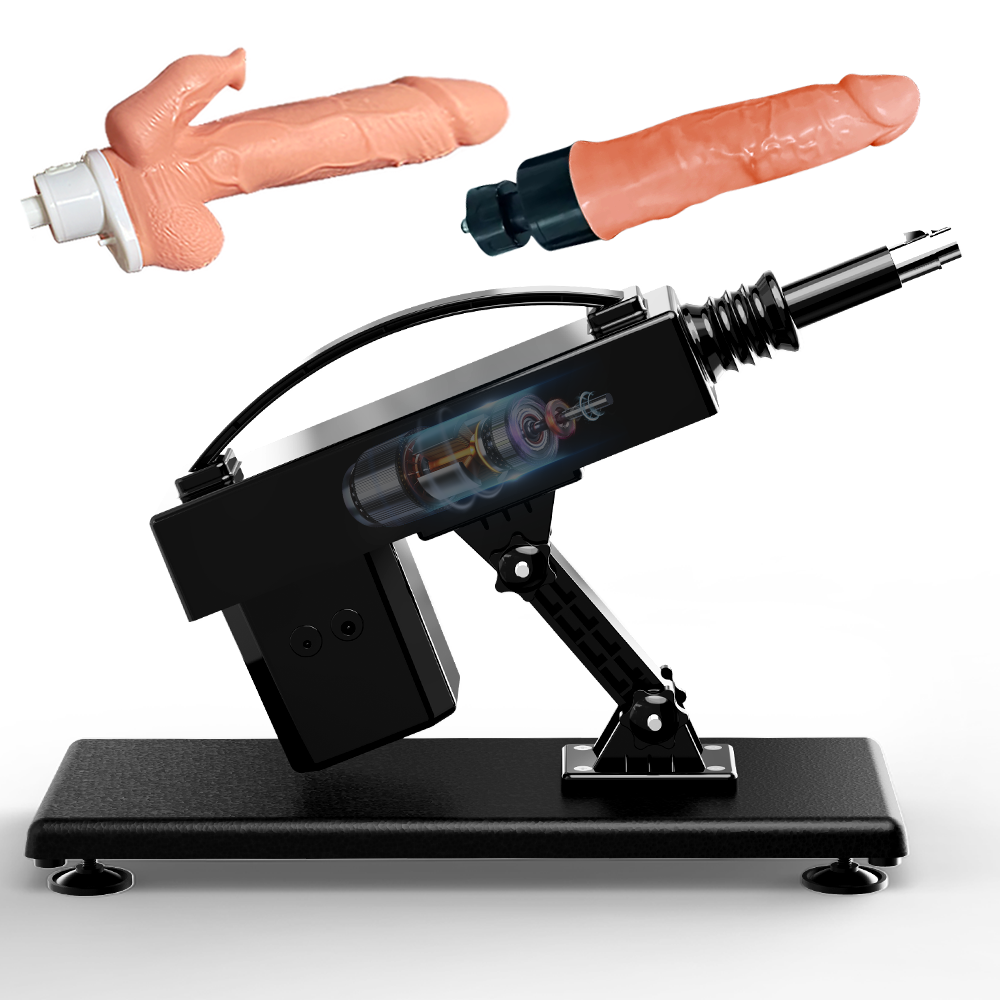 Acmejoy - Automatic Heating Swinging Vibrating Squirt Sex Machine with Dildo Remote 14.6 Inch