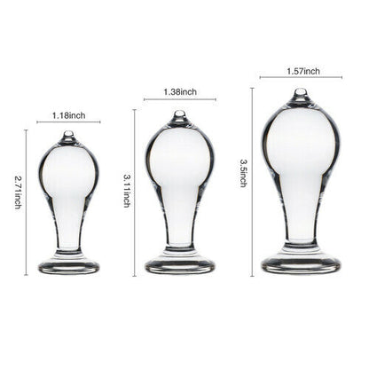 S-HANDE Transparent 3 Pieces Anal Plug