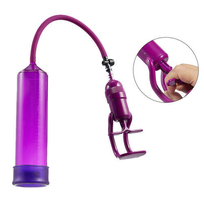 AcmeJoy - Purple Penis Enlargement Pump with Trigger Purple Chamber Tight Seal