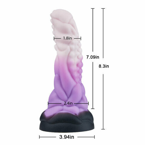 AcmeJoy Rainbow Thick Heteromorphic Dildo 8.3 Inch