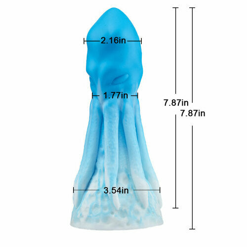 AcmeJoy Generous Size Elastic and Soft Manual Octopus Huge Rainbow Dildo 7.87 Inch