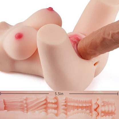 Acmejoy - 4.41 lbs Lifelike E-cup Male Masturbator Mini Sex Doll