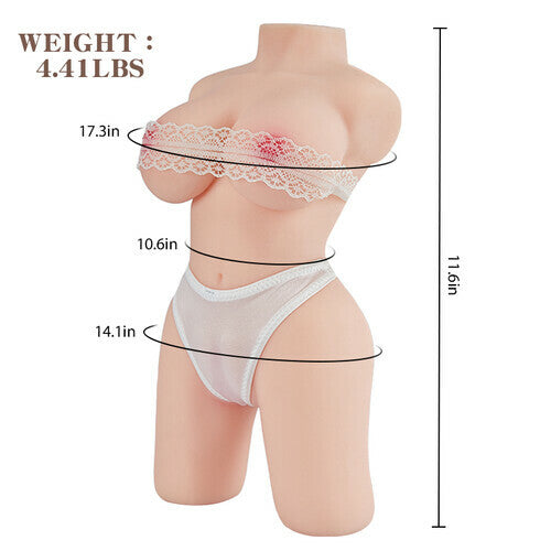 Acmejoy - 4.41 lbs Lifelike E-cup Male Masturbator Mini Sex Doll