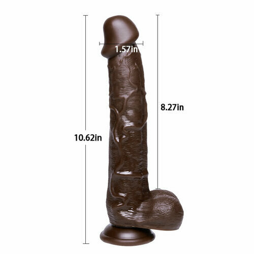 AcmeJoy Long Size Brown Life-like Dildo