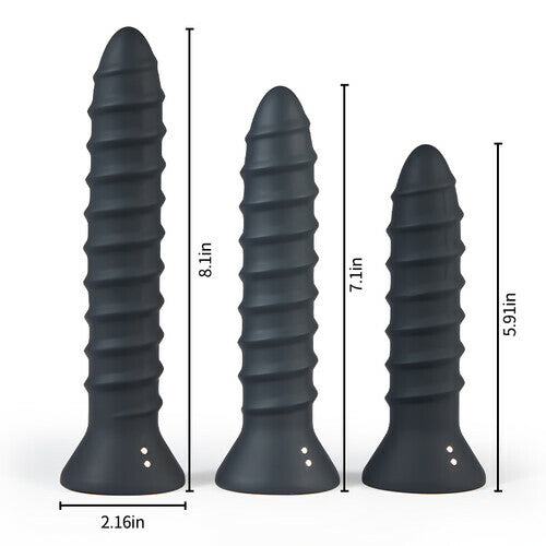 Acmejoy 3 Pcs Vibration Butt Plug