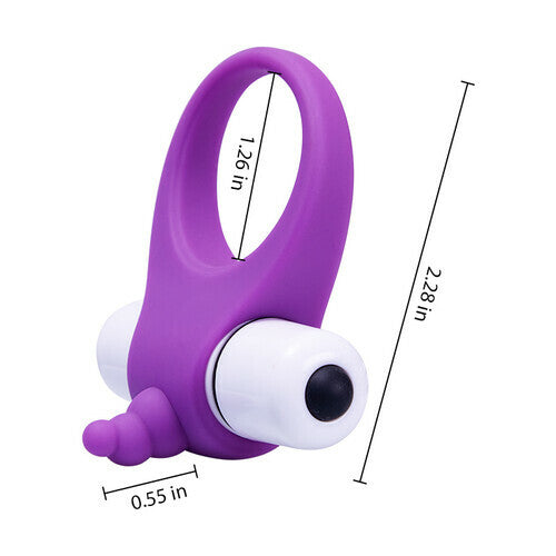 Ron Portable Power Vibrating Elastic Cock Ring for Couple Play