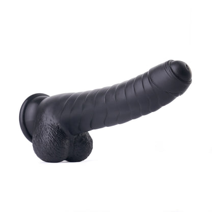 Acmejoy - 7.9-Inch Black Foreskin Dildo