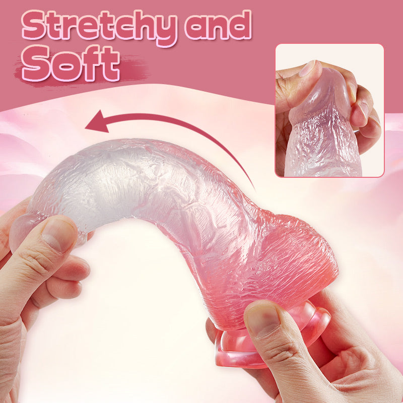 Acmejoy Crystal Jelly Silicone Lifelike Dildo