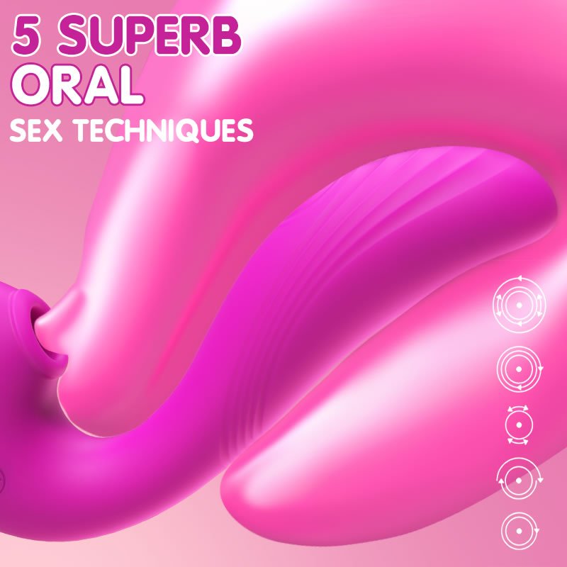 TRIPLE AROUSAL Clitoral Sucking 5 Licking 10 Vibrating G Spot Vibrator