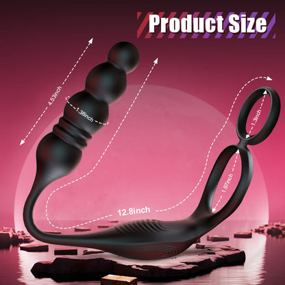 Ethan -  Thrusting & Vibrating Prostate Massager with Cock Ring