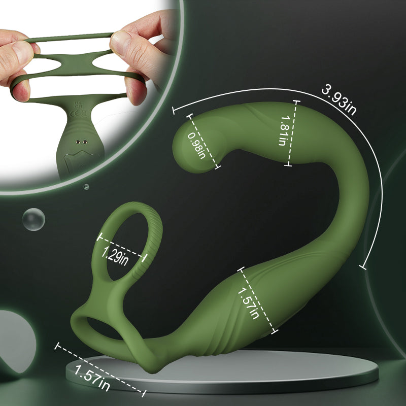 Warrior - C-Shaped 10 Swinging Vibrations Prostate Massager for Men Couple Gay