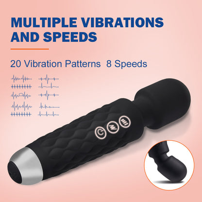 Acmejoy 8 Speeds 20 Frequency vibrating AV Magic Wand Massager