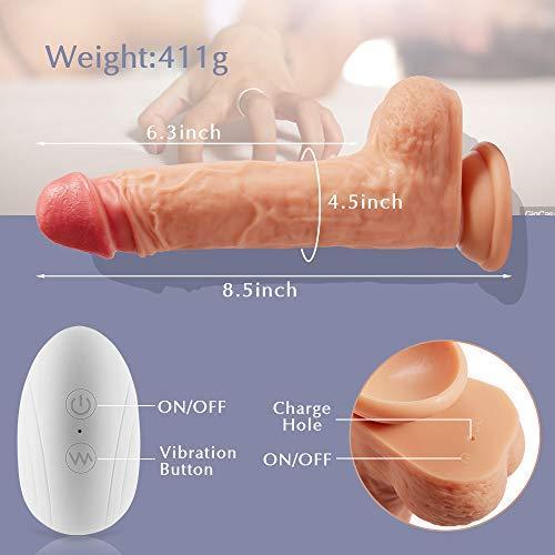 ACMEJOY 8.5-Inch Rotating Heating  Dildo