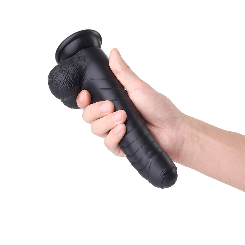 Acmejoy - 7.9-Inch Black Foreskin Dildo