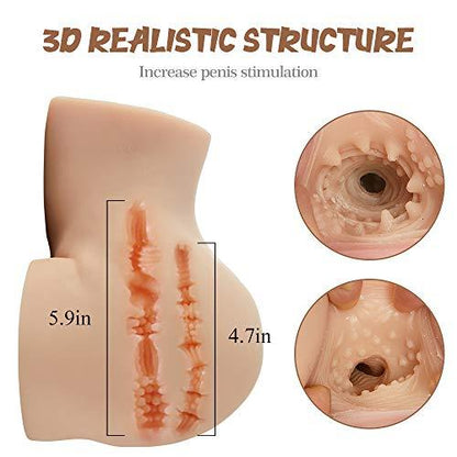 Acmejoy - 6.79 lbs Double Holes Butt Male Masturbator