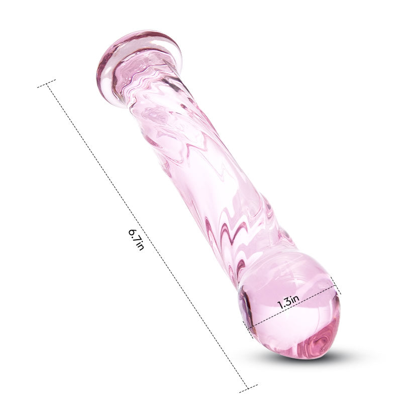 Acmejoy Crystal Glass Butt Plug 6.7 Inch