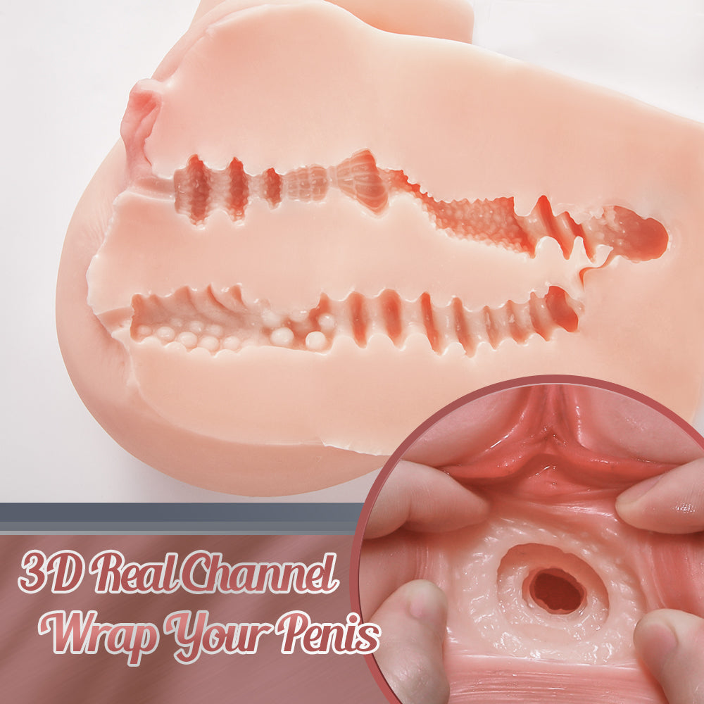 4.2lbs 3D Dual Channels Bubble Butt Masturbator