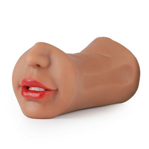 Acmejoy 7.4-Inch Three Channels  Lifelike Mouth Pussy Anus Pocket Pussy