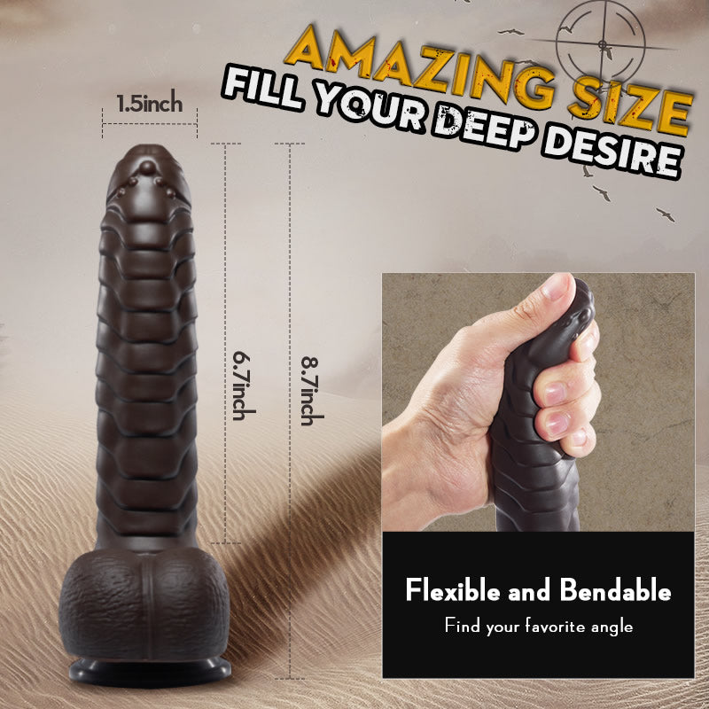 RATTLESNAKE Thrusting Heating Dildo