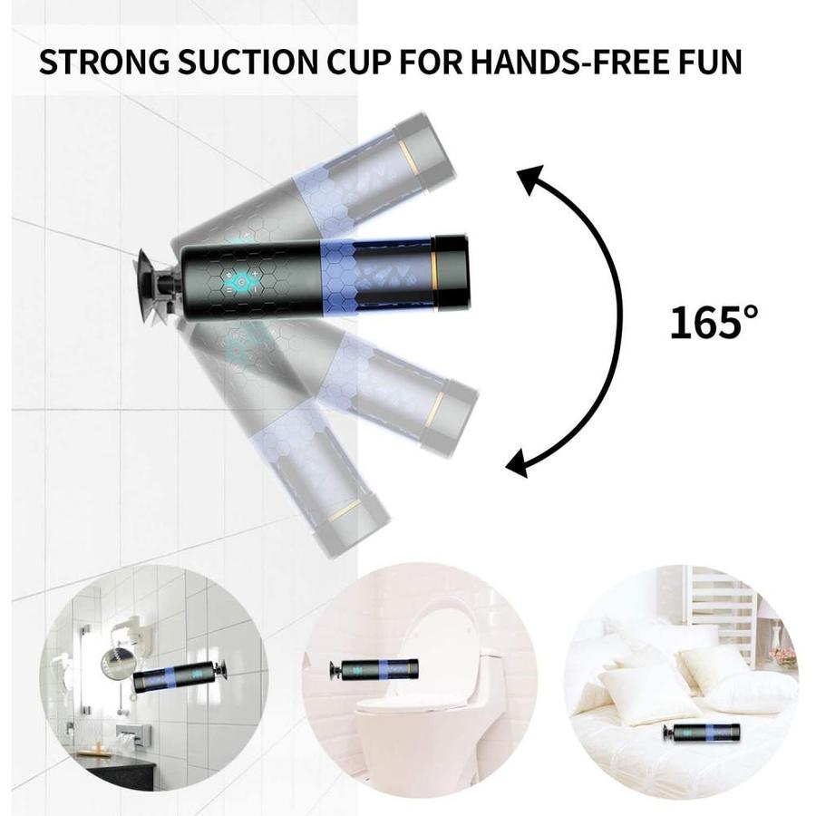 MASTER Upgraded 6-Telescoping Rotating Hands-Free Masturbation Cup