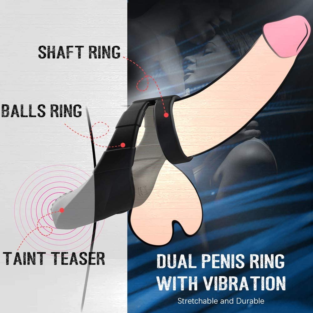 Vibration Double Circles Penis Ring