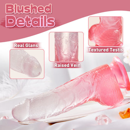 Acmejoy Crystal Jelly Silicone Lifelike Dildo