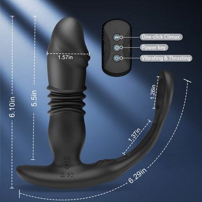 Acmejoy SAUL Thrusting Anal Toy and Tornado Rotation Stroker Set