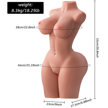 Acmejoy - 18.29 lbs Lifelike Butt with Perfect Nipples and Lumbar