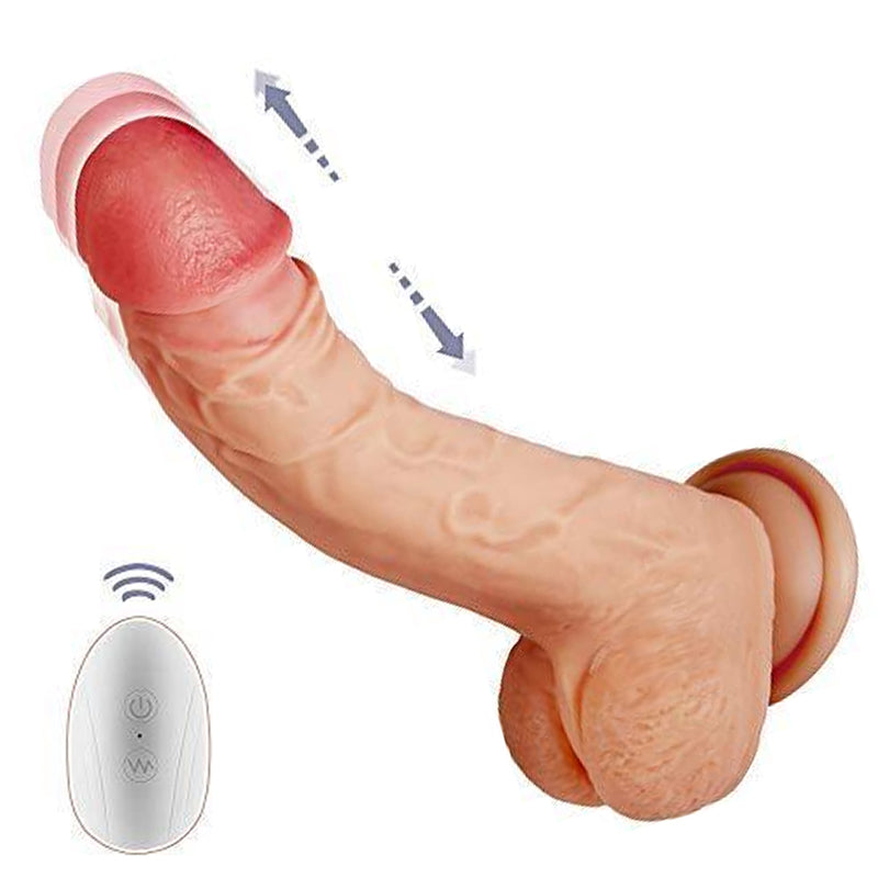 ACMEJOY 8.5-Inch Rotating Heating  Dildo