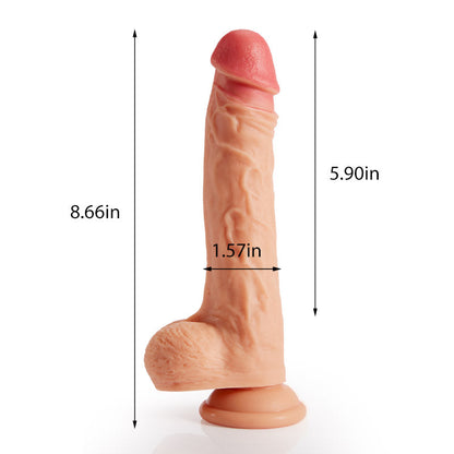 ACMEJOY 8.5-Inch Rotating Heating  Dildo