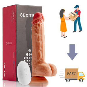 ACMEJOY 8.5-Inch Rotating Heating  Dildo