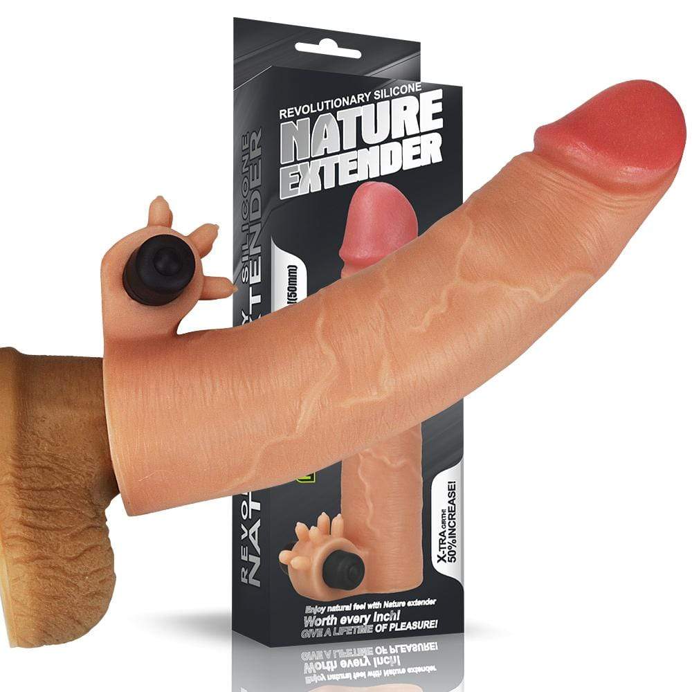 7.5 Inch Powerful Motor Vibrating Penis Extension Sleeve